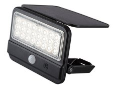 RABALUX 77040 Flaxton solární nástěnné svítidlo se senzorem LED 7W/700lm 4000K IP54 černá, průhledná