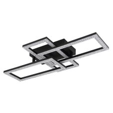 GLOBO 67328-24 SAPENA stropné svietidlo LED 24W/1800lm 3000K čierna matná, priehľadná