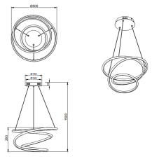 TRIO Reality R37051131 BOLOGNA závesné svietidlo SMD LED 36W/5100lm 4000K biela matná, switchdimmer