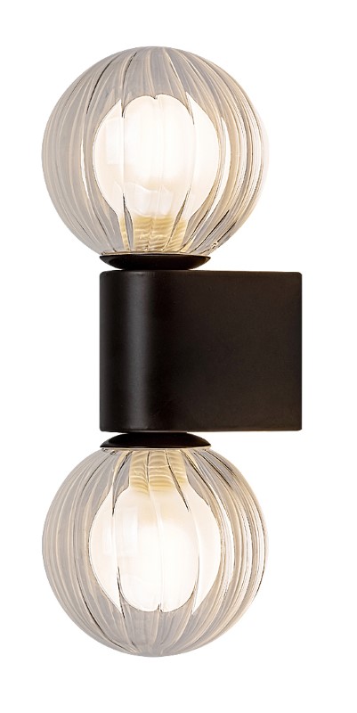 RABALUX 75022 Colzar nástenné svietidlo nad zrkadlo D100mm 2xG9 IP44 matná čierna