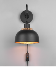 TRIO Reality R20811732 PUNCH nástenné svietidlo 1xE27 čierna matná