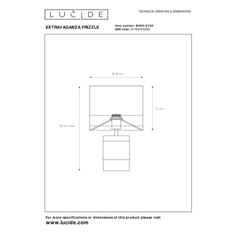 LUCIDE 10500/81/66 EXTRAVAGANZA FRIZZLE Lampička E14 1x40W ružová, matná zlatá/mosadz