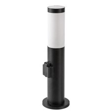 Záhradný stĺpik so zásuvkami 1x E27 čierna, biela IP44 Rabalux Black torch 98077194