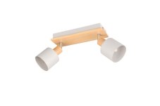 TRIO 862700276 SHANTI stropní bodové svítidlo/spot 2xE14 dřevo, světle šedá