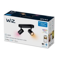 Philips WiZ Colors 8719514551954 IMAGEO bodové svietidlo 2xGU10 10W/700lm 2200-6500K+RGB čierna stmievateľné