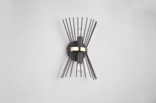 TRIO Reality R21532080 ROD nástenné svietidlo 2xE14 čierna, zlatá