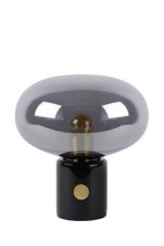 LUCIDE 03520/01/65 CHARLIZE stolová lampa E27/40W jantárové sklo/čierna