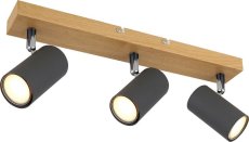GLOBO 57911-3G ROBBY stropné bodové svietidlo/spot 3xGU10 grafit, imitácia dreva