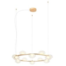 REDO 01-3251 SINCLAIR závesné svietidlo D890mm LED 74,4W/5885lm 3000K IP21 zlatá, TRIAC