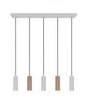 TRIO 367700565 SOKA závesné svietidlo D55mm 5xGU10 svetlošedá, kávová