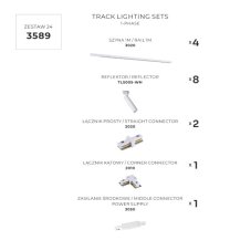 Bodová světla na liště SET 8x GU10 4 m bílá Zuma Line Lulu Track 3589