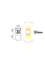 REDO 90296 VARY exteriérové nástěnné svítidlo POWER LED 2x10W 1178lm 3000K IP54 antracit