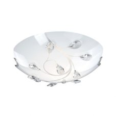 GLOBO 40404-2 BURGUNDY stropní svítidlo s krystaly D300mm 2xE27 matný nikl, opál