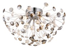 GLOBO 64135DC KATRINA stropní svítidlo D450mm 4xG9 3,5W/350lm 3000K chromová, kouřová