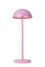 LUCIDE 15500/02/66 JOY venkovní dotyková stolní lampička LED V320mm 1,5W/190lm 3000K IP54 růžová, nabíjecí baterie, USB kabel