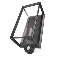 EMOS ZGH040P MALVA venkovní nástěnné svítidlo E27 130 × 120 × 280  IP44 se senzorem černá