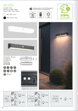 TRIO Reality R23306102 SILVES solárne nástenné svietidlo so senzorom SMD LED 6W/700lm 4000K IP44 čierna, hybrid