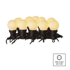 EMOS DCPW01 vánoční řetěz 50 LED 5m 5W teplá bílá, IP44, barva drátu - černá, adaptér