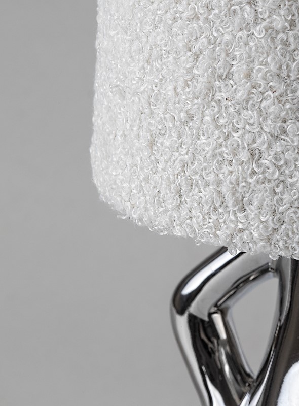 RABALUX 74216 Smurfy stolná lampička D150mm 1xE14 chrómová, krémová