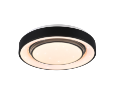 TRIO WIZ R65041032 MONA stropní svítidlo LED D380mm 20W/2400lm 3000-6000K matná černá, RGB, starlight efekt
