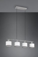 TRIO Reality R31554006 DAVOS závesné svietidlo 4xE14 chrómová, biela
