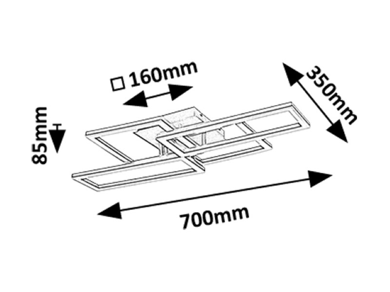 RABALUX 71389 Drusus stropní svítidlo LED 40W/3050lm 3000-6500K černá, bílá, stmívatelné, dálkový ovladač