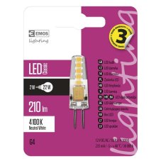 Emos LED žárovka ZQ8621 JC 2W G4 210lm 4100K