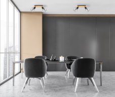 Bodové svietidlo stropné / spot 2x E27 dymová ITALUX Barel SPL-67535-2-BK-WO