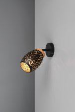 TRIO Reality R81571780 BIDAR nástěnné bodové svítidlo/spot s vypínačem 1xE14 černá, zlatá