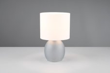 TRIO 517900111 VELA stolná lampička V290mm 1xE14 šedá, biela