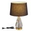 GLOBO 24147B KISA stolná lampa V540mm 1xE27 mosadzná, imitácia mramoru, čierna