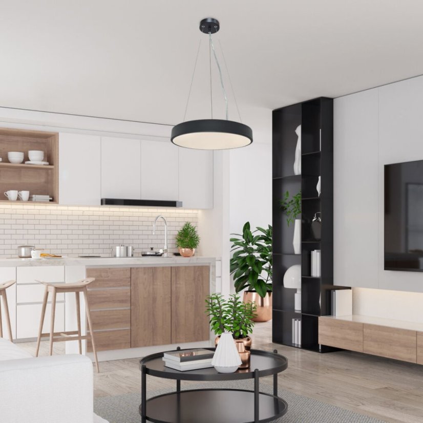 RABALUX 71039 Tesia závěsné svítidlo LED D400mm 36W/2000lm 3000K černá, bílá