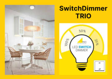 SwitchDimmer svietidlá TRIO: jednoduché stmievanie LED svetla klasickým vypínačom