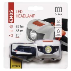 EMOS P3521 LED čelovka 85lm 3× AAA IP43 bielo-oranžová