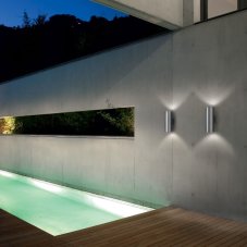 Exteriérové ​​nástěnné svítidlo Ideal lux 092317 GUN AP2 BIG NERO 2xE27 60W IP54 IP54
