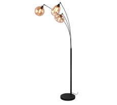 TRIO 417000313 LUMINA stojacia lampa V2000mm 3xE14 černá matná, jantarová