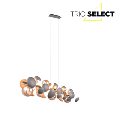 TRIO SELECT 317401042 BUBBLE závěsné svítidlo 10xG9 antracit, jantarová