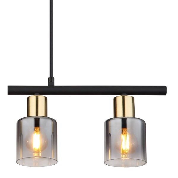 GLOBO 54310-4H HOLLSY závesné svietidlo 4xE14 čierna matná, dymová