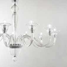 Závěsné svítidlo / Luster Ideal lux 199382 Brigitte SP8 trasparente 8xE14 40W chrom
