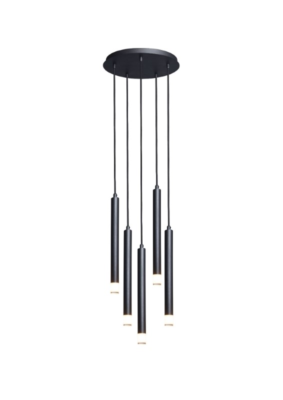 RABALUX 72360 Ramira závesné svietidlo D360mm 5xG9 čierna, priehľadná