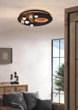 TRIO 644810132 ZODIAC stropné svietidlo D500mm SMD LED 42W/5100lm 2300+3000+4000K čierna matná, switchdimmer