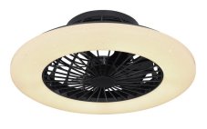 GLOBO 03628B TRAVO stropné svietidlo s ventilátorom LED D525mm 30W/1800lm 3000-6500K čierna, opál, stmievateľné, diaľkový ovládač, starlight