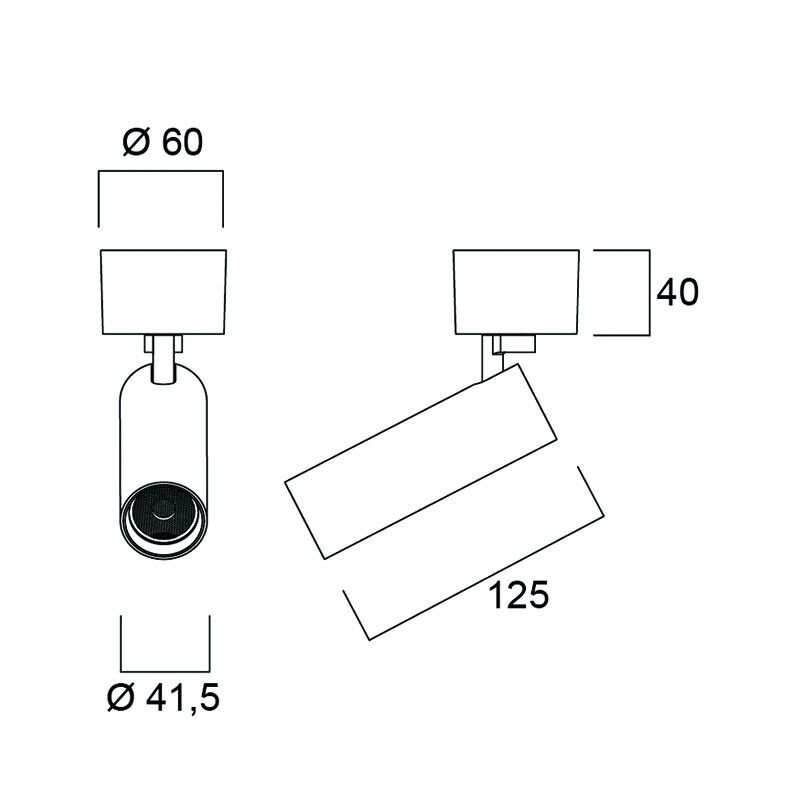 Sylvania 0006167 stropné svietidlo Pixo Mini SURFACE 560lm 940 MB čierna