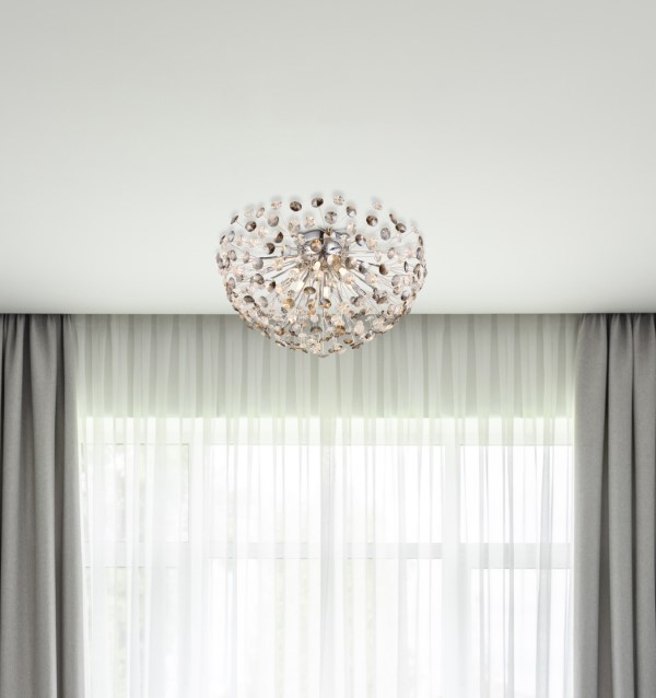 GLOBO 64135D1C KATRINA stropní svítidlo D600mm 6xG9 3,5W/350lm 3000K chromová, kouřová