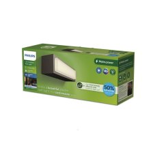 Philips 8720169257498 UltraEfficient Stratosphere vonkajšie nástenné svietidlo LED 3,8W/800lm 4000K IP44 antracit