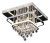 RABALUX 2239 Pallas stropní svítidlo LED 36W/2430lm 4xE14 4000K chromová, bílá