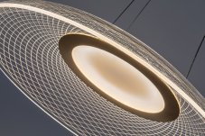 RABALUX 72411 Zofrael závesné svietidlo D500mm LED 24W/2900/1850lm 3000K zlatá, priehľadná