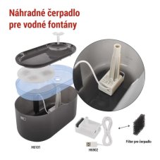 Náhradní vodní čerpadlo EMOS H6902 – pro vodní fontány, bílé
