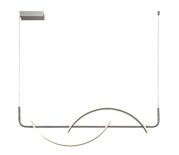 RABALUX 72233 Jarnelle závesné svietidlo LED 35W/2450lm 3000K saténová chrómová, biela