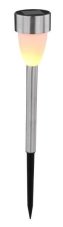 33576-3 GLOBO Exteriérové solárne LED svietidlo , orientačné zapichovacie svietidlo na osvetlenie záhrad a terás, 3ks v balení, 3x 0,06W 2000K IP44 nerez